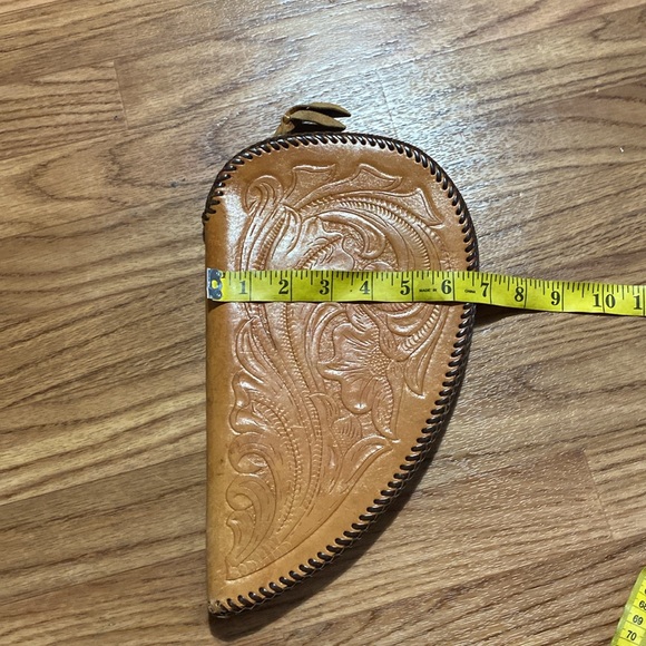 Vintage tooled padded leather gun case MAXIE CAT pistol - Picture 7 of 7